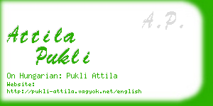 attila pukli business card